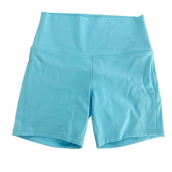Lululemon Align High Rise Short 6" inseam Cyan Blue Size 8 Pilates Princess Yoga - Picture 4 of 9